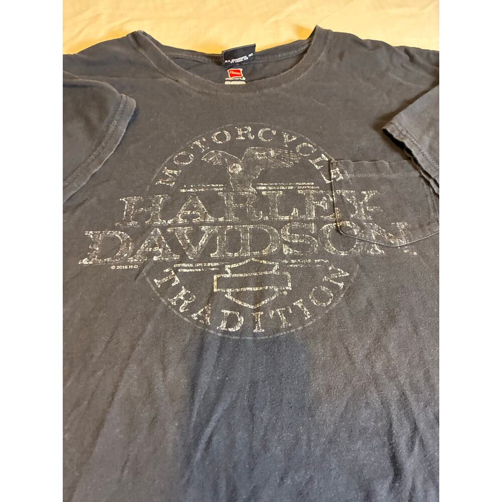 Harley Davidson Pensacola FL T Shirt Mens 3XL Black Graphic Pocket Tee #bikers